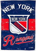 New York Rangers Premium Double Sided Garden Flag Linen Vintage Style 12.5x18 Inch