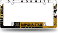 Emporia State University Hornets Metal License Plate Frame Chrome Tag Cover All Over Design 6x12 Inch
