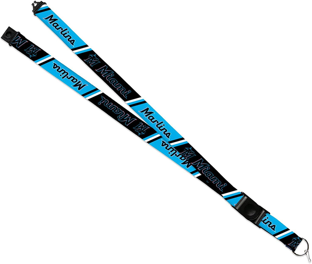 Miami Marlins Lanyard Keychain Double Sided Breakaway Safety Clip