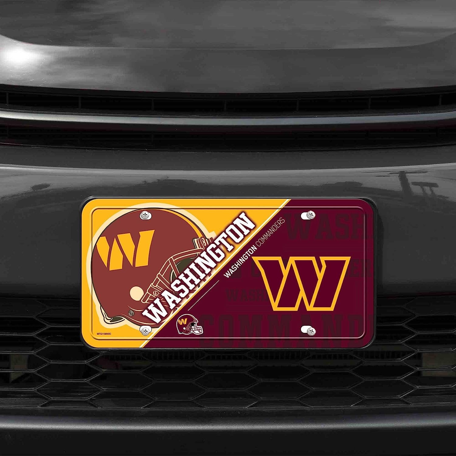 Washington Commanders Metal Tag Auto License Plate Split Design 6x12 Inch
