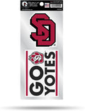 South Dakota State University Coyotes 2-Piece Double Up Die Cut Sticker Decal Sheet, 4x8 Inch