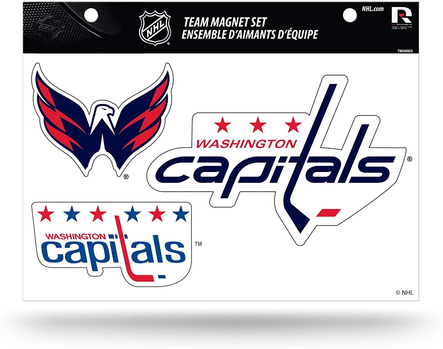 Rico TMS8902 NHL Washington Capitals Team Magnet Set, 8.5" x 11", Blue