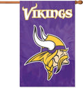 Minnesota Vikings Premium Double Sided House Banner Flag, 28x44 Inch, Applique Emroidered, Logo Design