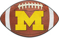 University of Michigan Wolverines Floor Mat Area Rug, 20x32 Inch, Non-Skid Backing, Football Design