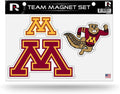 Minnesota Golden Gophers University of Die Cut Team Magnet Set Sheet 8x11 Inch