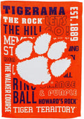 Clemson Tigers Fan Rules Banner Flag 28x44 Inch Double Sided University