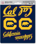 University of California Berkley Bears 6-Piece Decal Sticker Set, 5x6 Inch Sheet, Gift for football fans for any hard surfaces around home, automotive, personal items