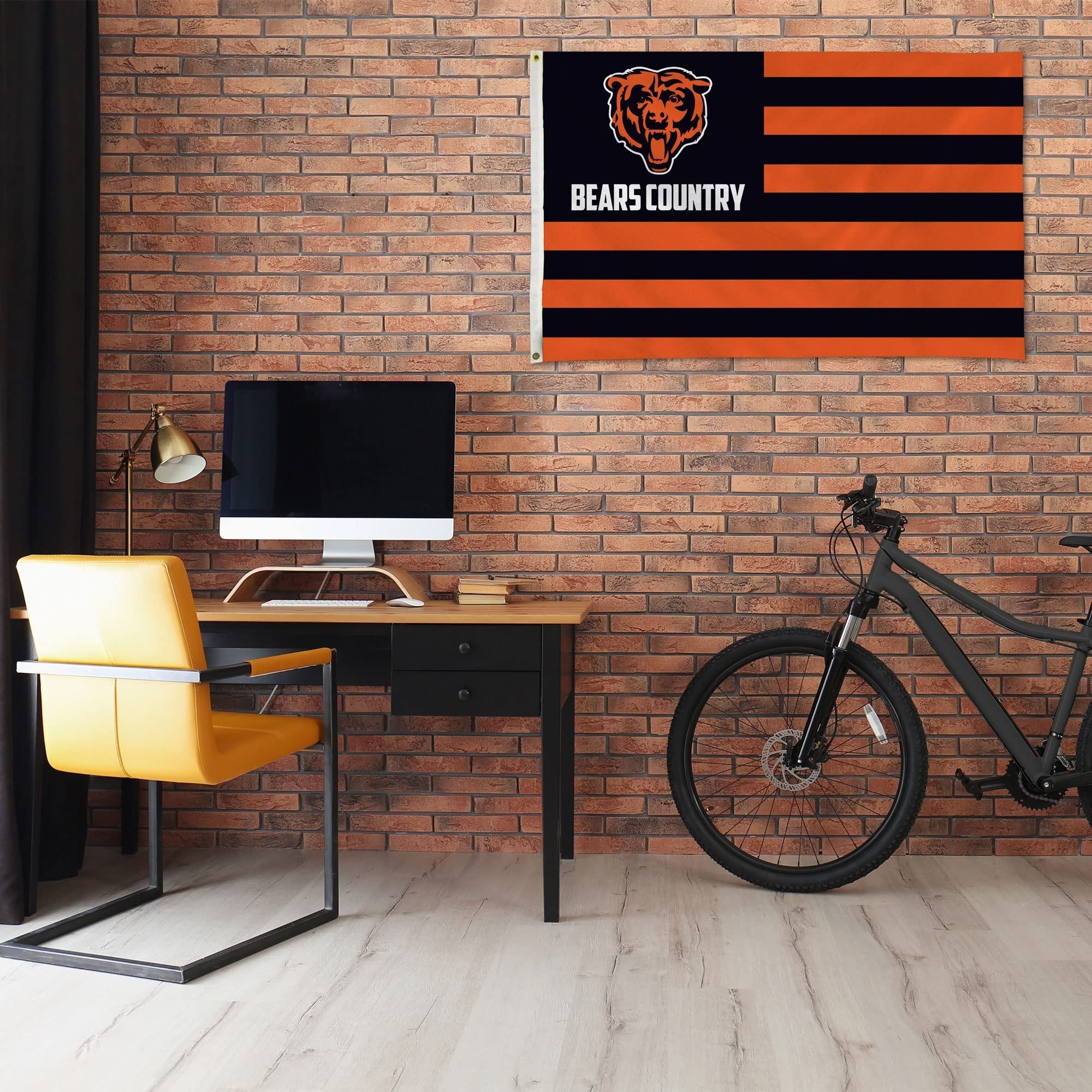 Rico Industries NFL Chicago Bears Country 3' x 5' Banner Flag 3' x 5' Banner Flag Single Sided - Indoor or Outdoor - Home Décor