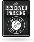 Oakland Athletics A's Metal Parking Novelty Wall Sign 8.5 x 11 Inch Carbon Fiber Design