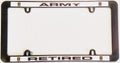 Army RETIRED Black Plastic License Plate Frame Tag Cover United States Military