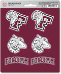 Fordham University Rams 6-Piece Decal Sticker Set, 5x6 Inch Sheet, Gift for football fans for any hard surfaces around home, automotive, personal items