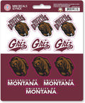 University of Montana Grizzlies 12-Piece Mini Decal Sticker Set, 5x6 Inch Sheet, Gift for football fans for any hard surfaces around home, automotive, personal items