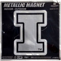 University of Illinois Illini 6 Inch Decal Sticker, Metallic Chrome Shimmer Design