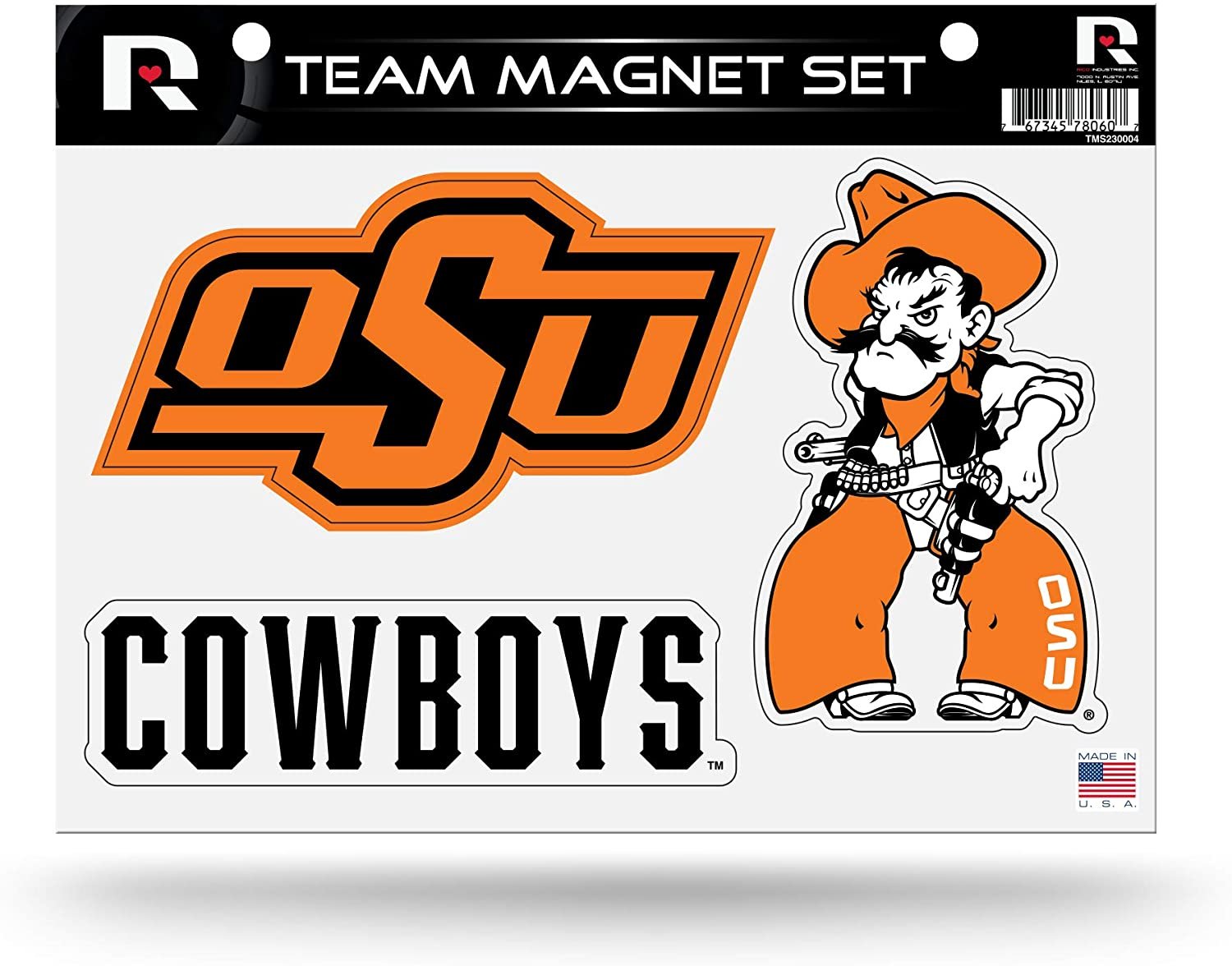 Oklahoma State University Cowboys Multi Magnet Sheet Shape Cut 8x11 Inch