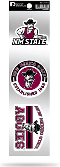 New Mexico State Aggies Triple Retro Throwback Spirit Decals Flat Vinyl Auto Home Sticker Sheet University of