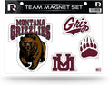 Montana Grizzlies University of Multi Magnet Sheet Shape Cut 8x11 Inch