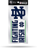 University of Notre Dame Fighting Irish Double Up Die Cut Sticker Decal Sheet, 4x8 Inch