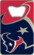 Houston Texans Heavy Duty Metal Bottle Opener Credit Card Size 2 x 3.25 Inch