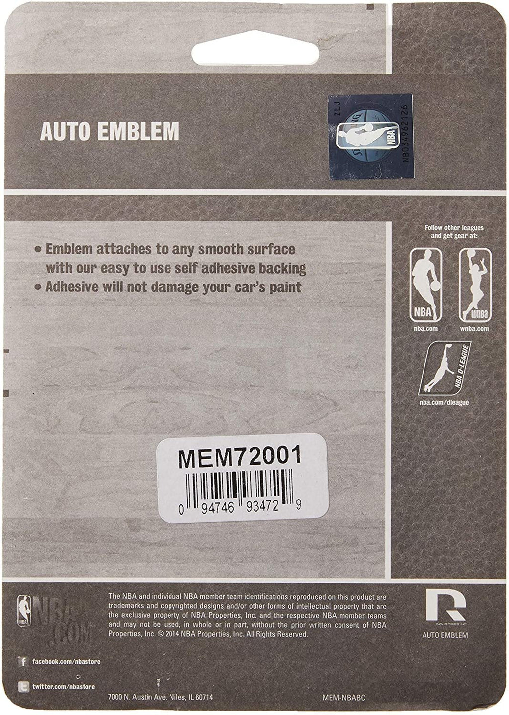 Chicago Bulls Silver Chrome Color Auto Emblem, Raised Molded Plastic, 3.5 Inch, Adhesive Tape Backing