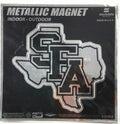 Stephen F Austin University Lumberjacks 6 Inch Magnet, Metallic Chrome Shimmer Design, Auto Home