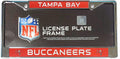 Tampa Bay Buccaneers Metal License Plate Frame Chrome Tag Cover 6x12 Inch