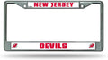 New Jersey Devils Premium Metal License Plate Frame Chrome Tag Cover, 12x6 Inch