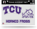 Texas Christian University Horned Frogs TCU Multi Magnet Sheet Shape Cut 8x11 Inch
