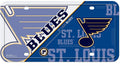St Louis Blues Metal Auto Tag License Plate, Split Design, 6x12 Inch