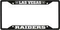 FANMATS 31361 Las Vegas Raiders Metal License Plate Frame Black Finish