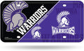 Winona State University Warriors Metal Auto Tag License Plate, Split Design, 6x12 Inch