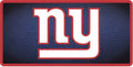 New York Giants Premium Laser Cut Tag License Plate, Team Ball Design, Acrylic Inlaid, 12x6 Inch