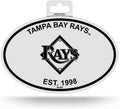 Rico OVB6601-Rays Black and White Oval Sticker