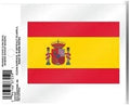 Spain 3 Inch Static Cling, Full Clear Adhesive Backing, Easy Peel and Stick Application, Removable and Reusable, Made in the USA