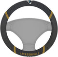 Jacksonville Jaguars Premium 15 Inch Black Emroidered Steering Wheel Cover