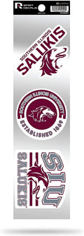 Southern Illinois Salukis SIU Triple Retro Throwback Spirit Decals Flat Vinyl Auto Home Sticker Sheet University of