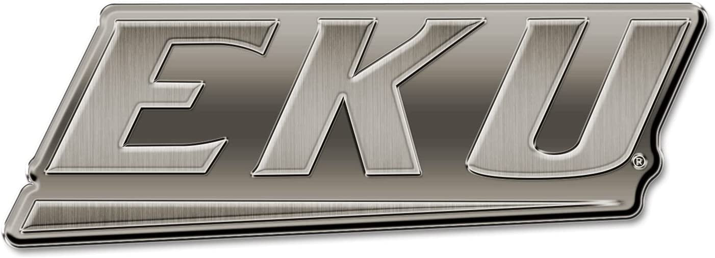 Eastern Kentucky University Colonels Solid Metal Auto Emblem Antique Nickel for Car/Truck/SUV