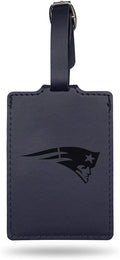 New England Patriots Luggage Bag Tag Laser Engraved Ultra Suede Includes ID Card