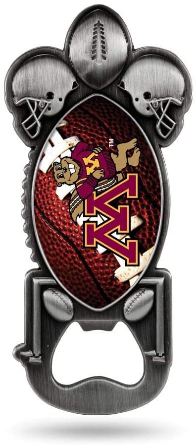 Rico Industries NCAA Minnesota Golden Gophers Magnetic Metal Bottle Opener Party Starter