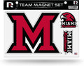 Miami Ohio RedHawks University of Multi Magnet Sheet Shape Cut 8x11 Inch