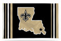 New Orleans Saints Premium 3x5 Feet Flag Banner, State Design, Metal Grommets, Outdoor Use, Single Sidedll