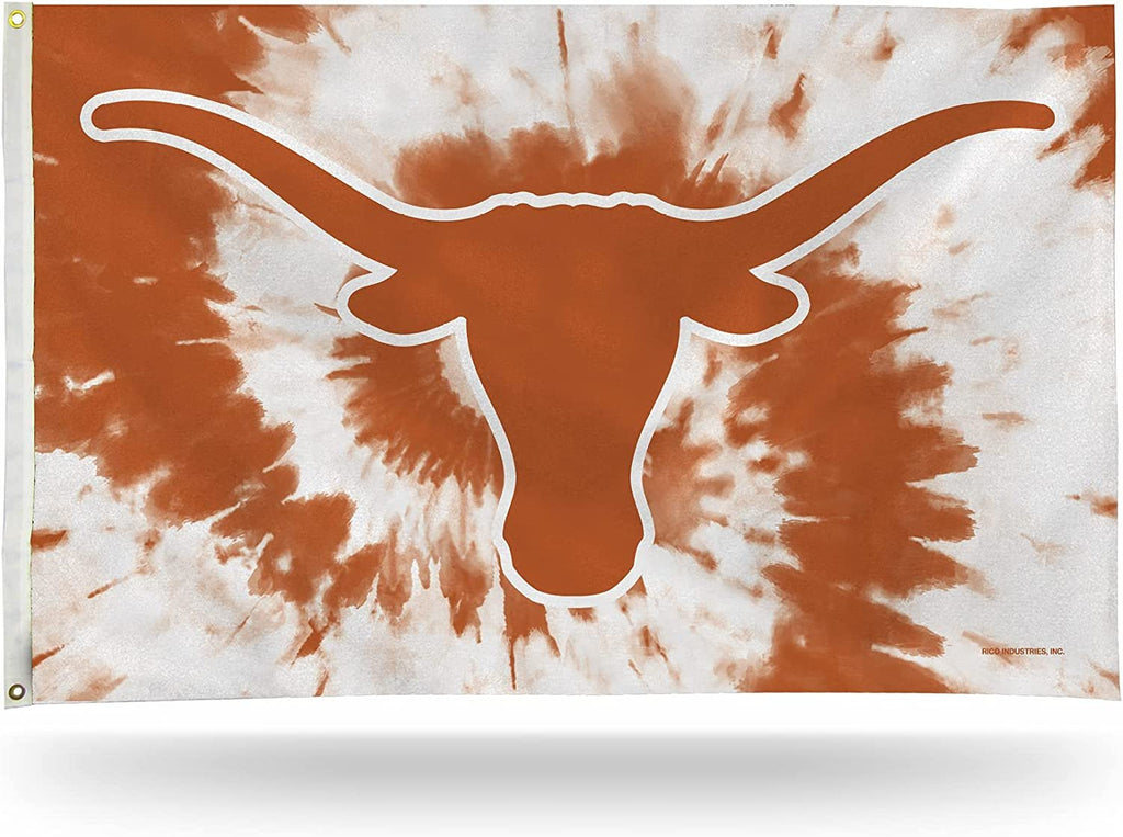 University of Texas Lognhorns 3x5 Feet Flag Banner Tie Dye Design Metal Grommets Outdoor Indoor