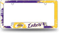 Los Angeles Lakers Metal License Plate Frame Chrome Tag Cover Tie Dye Design 6x12 Inch