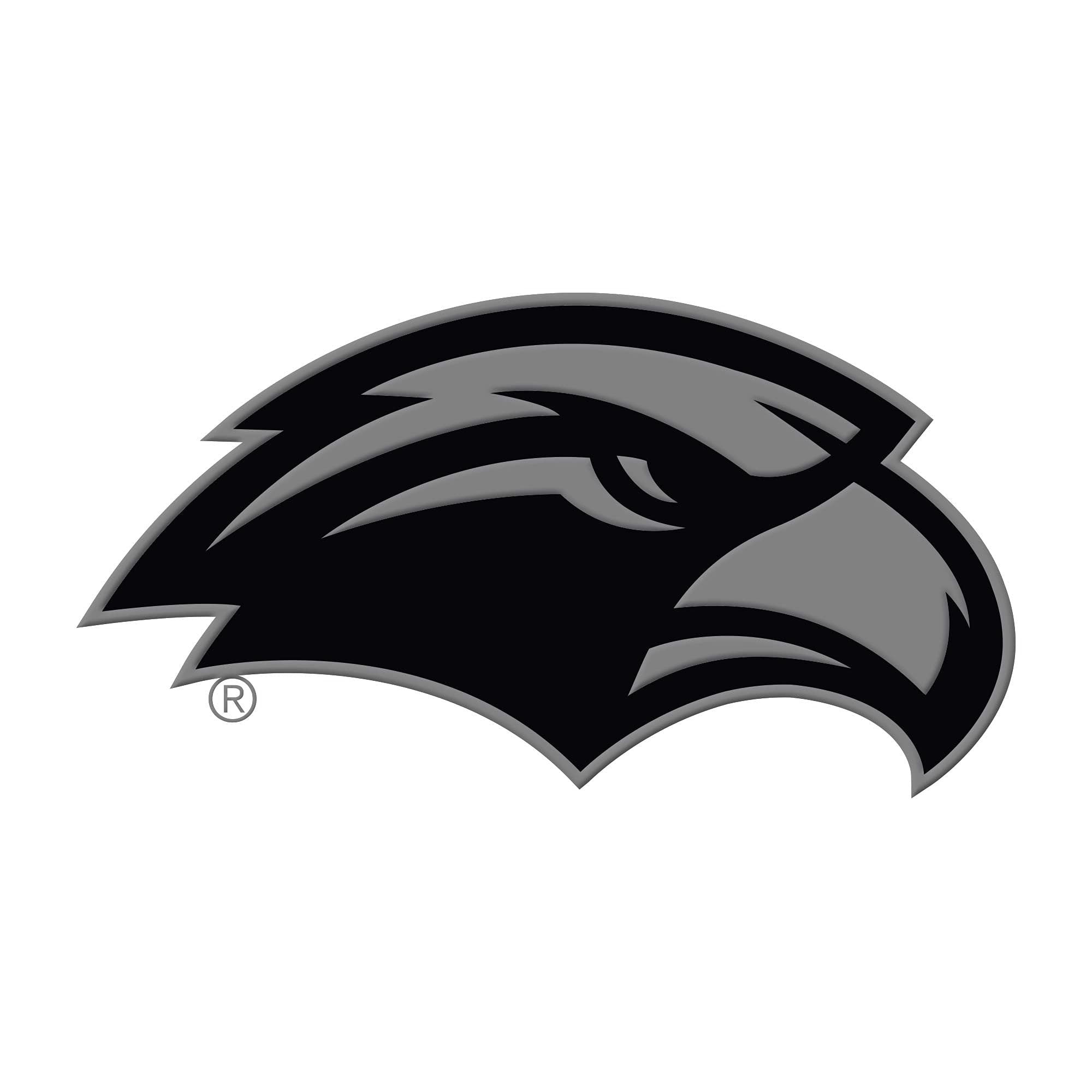 University of Southern Mississippi Eagles Solid Metal Raised Auto Emblem Decal Adhesive Backing
