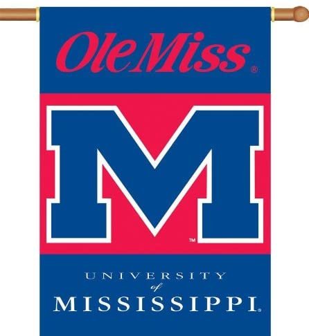 University of Mississippi Rebels Ole Miss Premium Double Sided Banner Flag 28x40 Inch