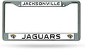 Jacksonville Jaguars Premium Metal License Plate Frame Chrome Tag Cover, 12x6 Inch