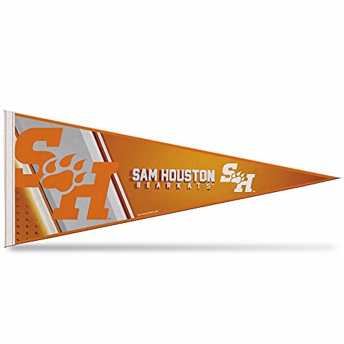 Rico Industries NCAA Sam Houston State Bearkats Primary 12" x 30" Soft Felt Pennant - EZ to Hang - Home Décor (Game Room, Man Cave, Bed Room)