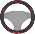 Mississippi Ole Miss Rebels Steering Wheel Cover Premium Embroidered Black 15 Inch University of