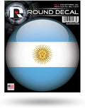 Argentina National Soccer Team 4 Inch Round Sticker Decal, Full Adhesive Backing
