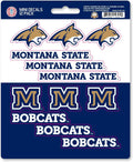 Montana State University Bobcats 12-Piece Mini Decal Sticker Set, 5x6 Inch Sheet, Gift for football fans for any hard surfaces around home, automotive, personal items