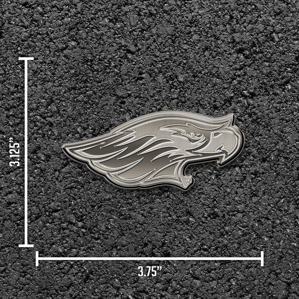 Rico Industries NCAA Wisconsin-Whitewater Warhawks Antique Auto Emblem Antique Nickel Auto Emblem for Car/Truck/SUV